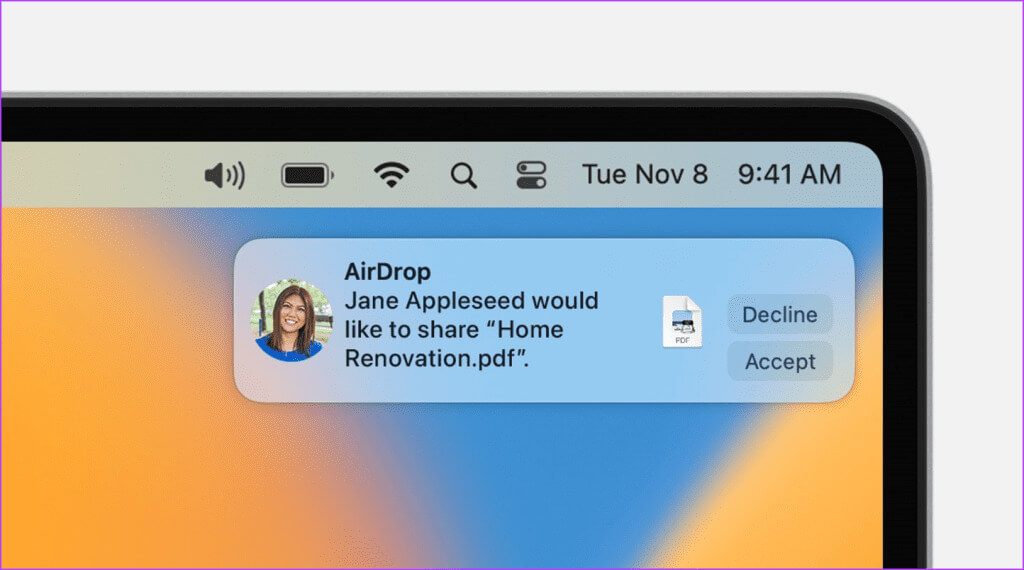 AirDrop-on-Mac-1024x570-1 أين تذهب صور AirDrop على iPhone وiPad وMac