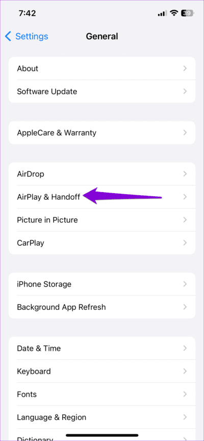 AirPlay-and-Handoff-on-iPhone-710x1536-1 أفضل 7 إصلاحات لبدء تشغيل تلقائي لـ Apple Music على iPhone