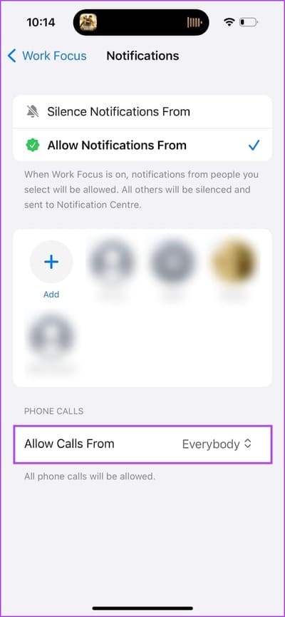 Allow-Calls-From-1 كيفية إيقاف تشغيل الإشعارات للتطبيقات على iPhone