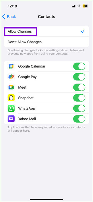 Allow-Contact-Changes-on-iPhone-474x1024-1 أفضل 6 إصلاحات لخطأ "لم يتم حذف جميع جهات الاتصال" على iPhone