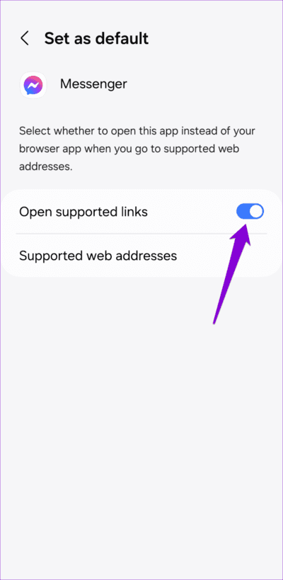 Allow-Messenger-to-Open-Supported-Links-on-Android-750x1536-1 أفضل 7 إصلاحات لعدم فتح الروابط في Facebook Messenger على Android وiPhone