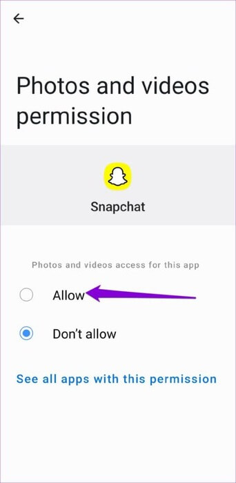 Allow-Snapchat-to-Access-Your-Storage-on-Android-3-500x1024-1 أفضل 7 إصلاحات لمشكلة ظهور الشاشة البيضاء في Snapchat على Android وiPhone