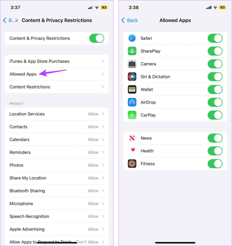 Allow-the-app 8 طرق للعثور على التطبيقات المخفية على iPhone