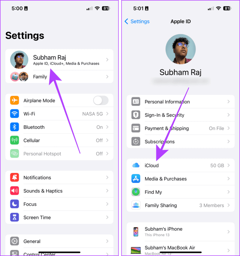 Apple-ID-Settings-iPhone-3 4 طرق لإزالة "ربما" من جهات اتصال iPhone