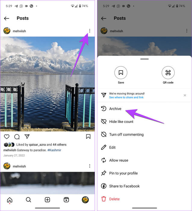 Archive-Instagram-post-android-iPhone-934x1024-1 ماذا يحدث عندما تقوم بأرشفة منشورات Instagram