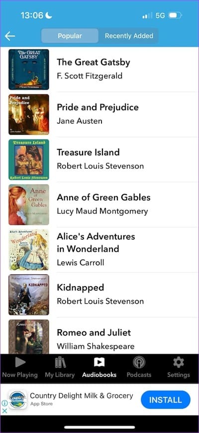 Audiobooks2 أفضل 4 تطبيقات الكتب الصوتية المجانية للـ iPhone و Android
