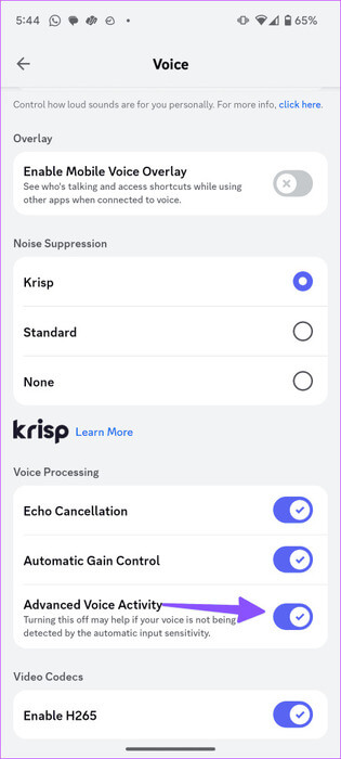 Bluetooth-Headphones-Not-Working-with-Discord-Mobile-13-1-461x1024-1 أفضل 9 إصلاحات لعدم عمل Bluetooth مع Discord على Android وiPhone