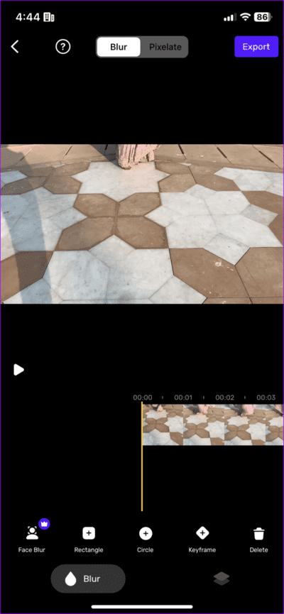 Blur-Part-of-a-Video-or-Screen-Recording-on-iPhone-10-710x1536-1 كيفية عمل ضبابية وطمس مقطع فيديو أو تسجيل الشاشة على iPhone