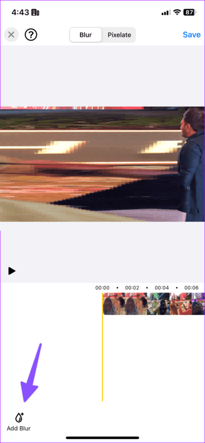 Blur-Part-of-a-Video-or-Screen-Recording-on-iPhone-3-710x1536-1 كيفية عمل ضبابية وطمس مقطع فيديو أو تسجيل الشاشة على iPhone