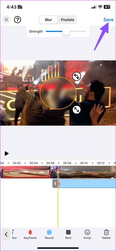 Blur-Part-of-a-Video-or-Screen-Recording-on-iPhone-6-710x1536-1 كيفية عمل ضبابية وطمس مقطع فيديو أو تسجيل الشاشة على iPhone