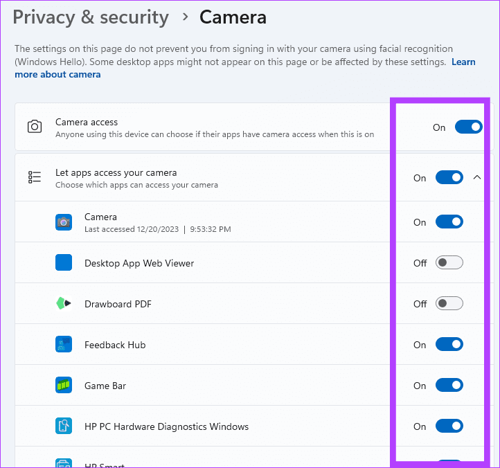 Camera-access أفضل 9 إصلاحات لخطأ "لا يمكننا العثور على الكاميرا" في Windows 11