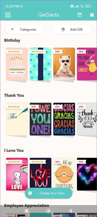 CardSnacks1 أفضل 7 تطبيقات Android مجانية التي يمكنك تجربتها في فبراير 2025