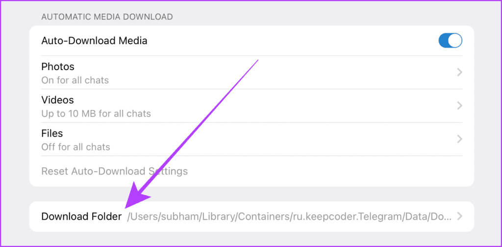 Change-Default-Telegram-Downloads-Folder-on-Mac-1024x504-1 كيفية العثور على الملفات التي تم تنزيلها في Telegram على أجهزة Android وiPhone وMac