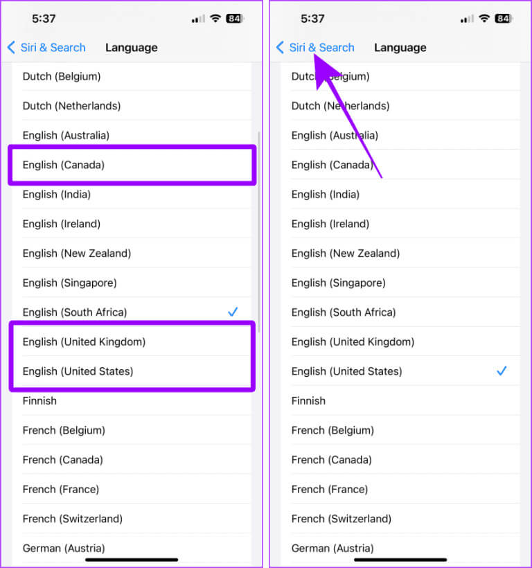 Change-Siri-Language-iPhone-768x820-1 كيفية تغيير كلمة تنبيه Siri من "Hey Siri" إلى "Siri" على جميع الأجهزة
