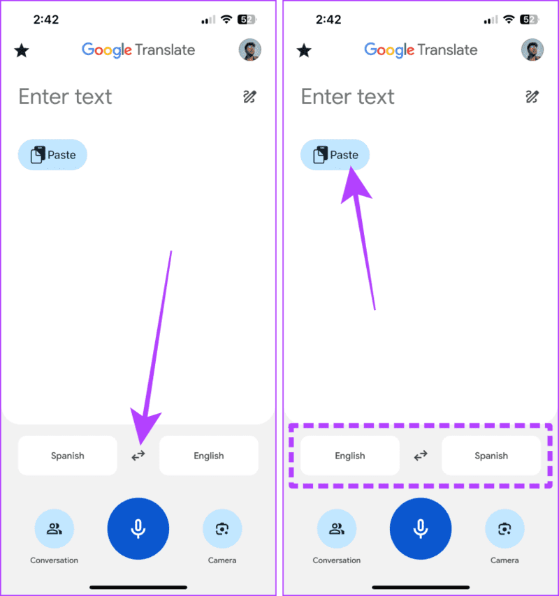 Change-Translate-Language كيفية استخدام تطبيق Google Translate على iPhone