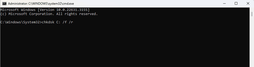 Check-Disk-scan-1 أفضل 6 إصلاحات لخطأ Hypervisor في Windows 11