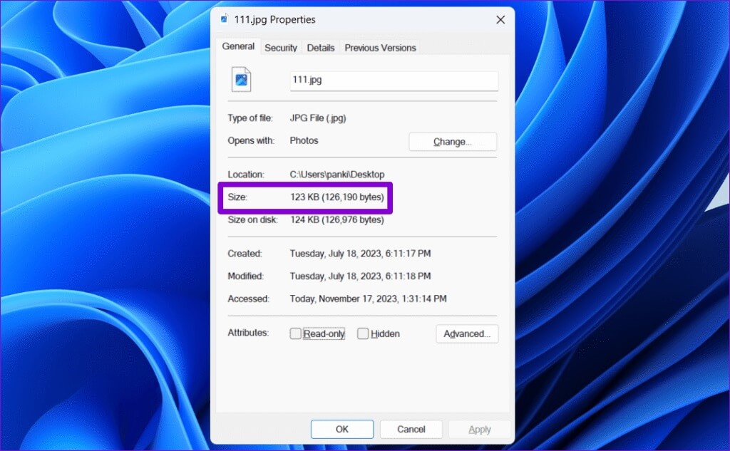 Check-File-Size-on-Windows-1024x633-1 أفضل 7 إصلاحات لعدم القدرة على تحميل أي ملفات على Discord