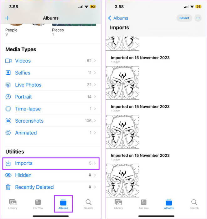 Check-Imports-folder-967x1024-1 أين تذهب صور AirDrop على iPhone وiPad وMac