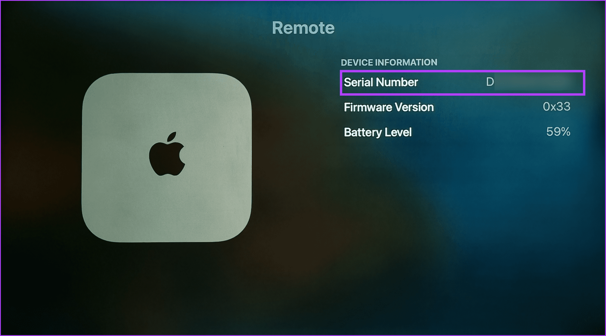 Check-remote-serial-number-1-2048x1137-1 7 طرق للعثور على الرقم التسلسلي لـ Apple TV