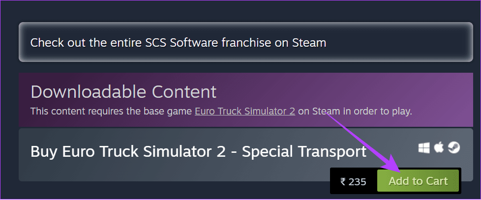 Choose-Add-to-Cart كيفية تثبيت وإدارة المحتوى القابل للتنزيل (DLC) على Steam