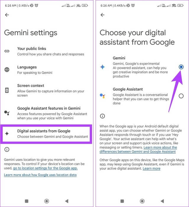 Choose-Digital-assistants-from-Google-and-ensure-that-Gemini-is-selected-935x1024-1 كيفية التبديل من Google Assistant إلى Gemini AI على Android