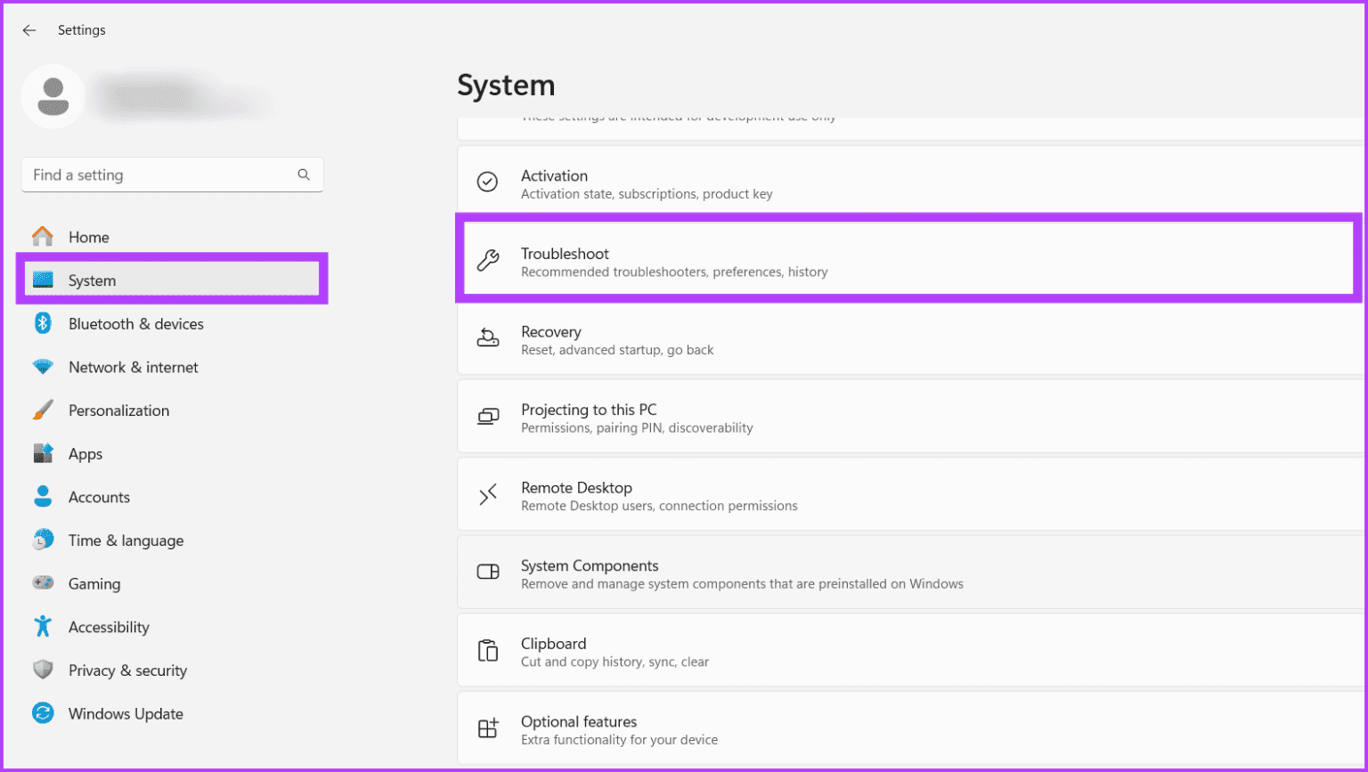 Choose-System-and-go-to-Troubleshoot-1536x867-1 8 طرق لإصلاح خطأ التثبيت 0x80070103 على Windows 11