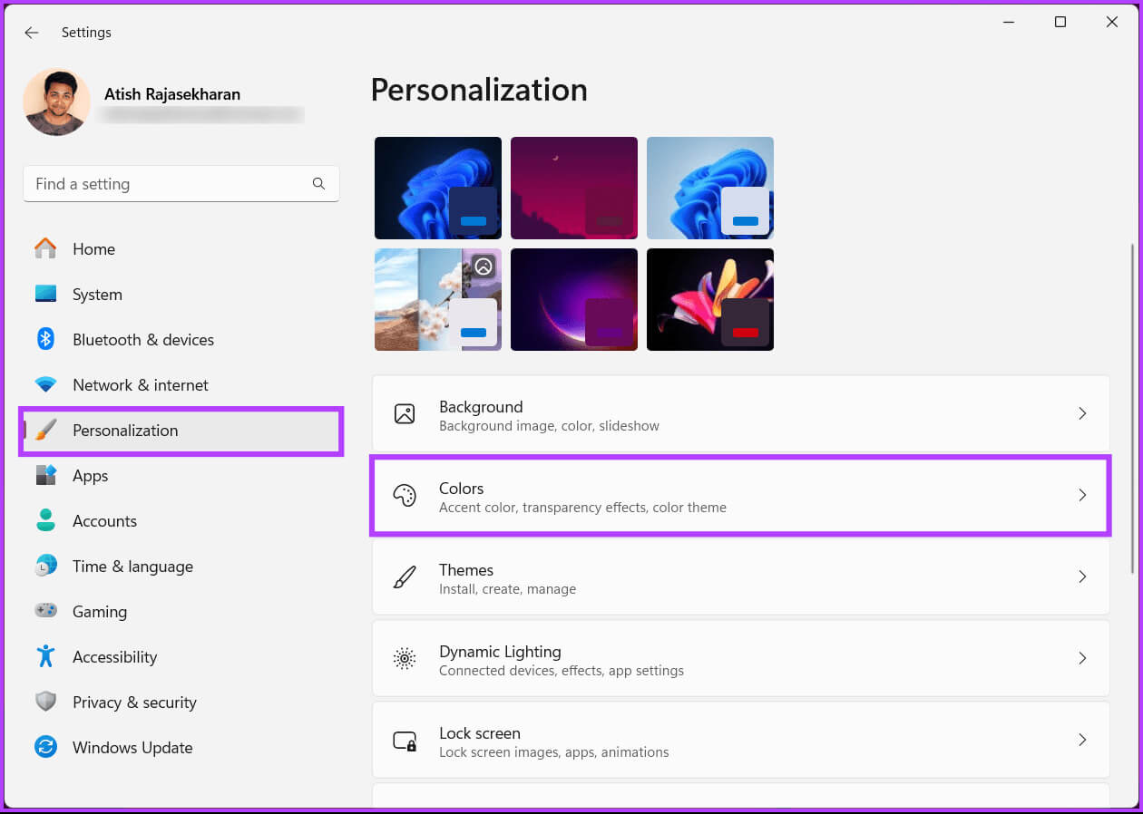 Choose-Themes_batch كيفية تغيير لون شريط المهام في Windows 11
