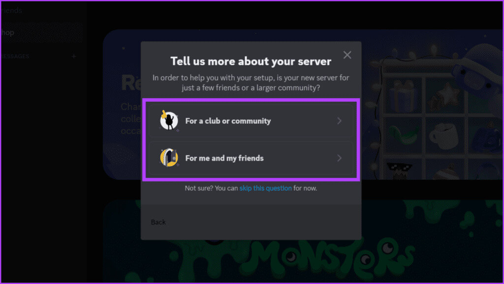 Choose-a-server-type-1024x578-1 كيفية إخفاء الخوادم المشتركة في Discord على سطح المكتب والهاتف المحمول