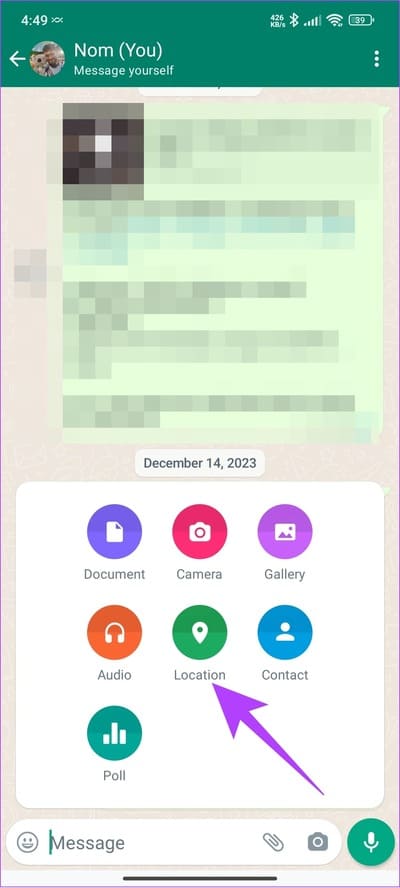 Choose-location كيفية إرسال المواقع الحالية والمباشرة المزيفة على WhatsApp