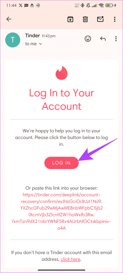 Choose-log-in-to-confirm 5 طرق لإصلاح خطأ "عدد كبير جدًا من محاولات تسجيل الدخول" في Tinder