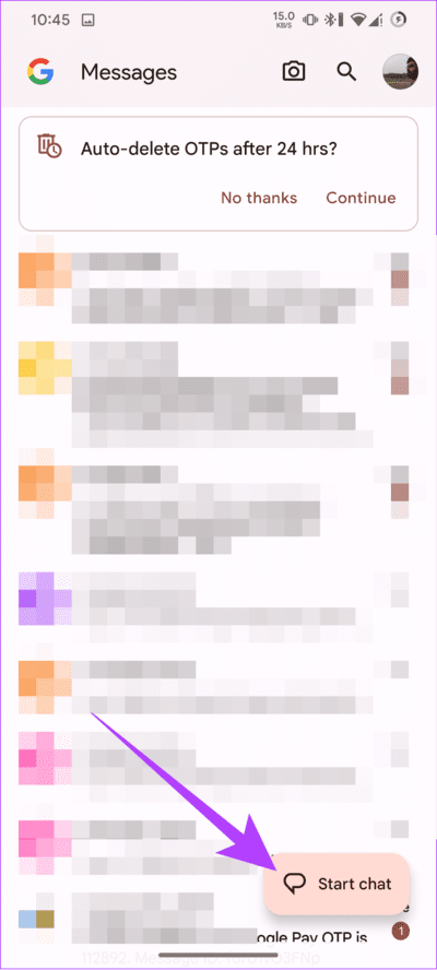 Choose-start-chat كيفية إعادة توجيه البريد الإلكتروني إلى هاتفك كنص باستخدام Gmail وOutlook