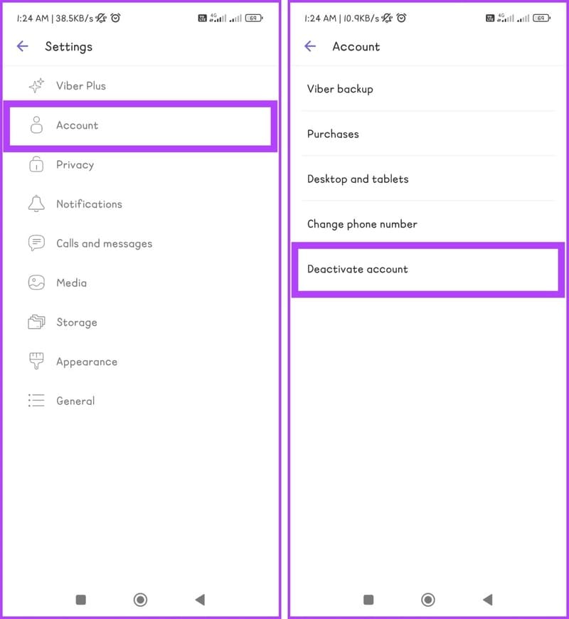 Choose-the-Account-option-and-tap-Deactivate-account-1412x1536-1 كيفية إلغاء تنشيط أو حذف حساب Viber