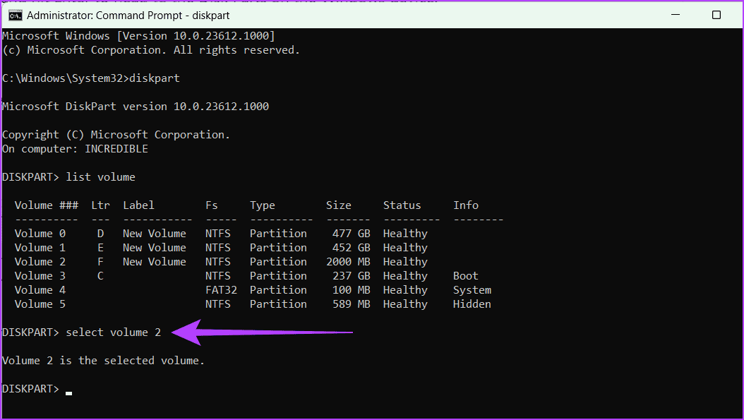 Choose-the-disk-you-want-to-remove كيفية إخفاء الملفات والمجلدات في Windows 11