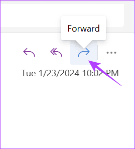 Choose-the-forward-icon كيفية إعادة توجيه البريد الإلكتروني إلى هاتفك كنص باستخدام Gmail وOutlook