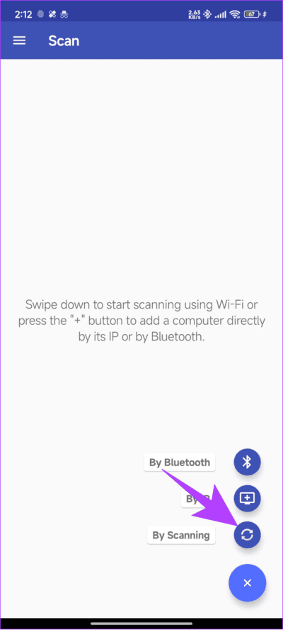 Choose-the-plus-button-and-tap-the-by-scanning كيفية فتح جهاز الكمبيوتر Windows عن بعد باستخدام ماسح بصمات الأصابع على Android