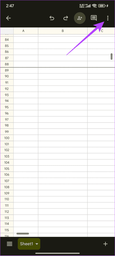 Choose-the-three-dots-at-the-top-right-corner-4 كيفية الحصول على الوضع المظلم في Google Sheets (الكمبيوتر الشخصي والجوال)
