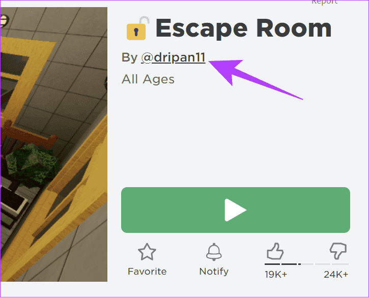Choose-the-username-under-the-experience-name 11 طريقة لإصلاح رمز خطأ Roblox 267