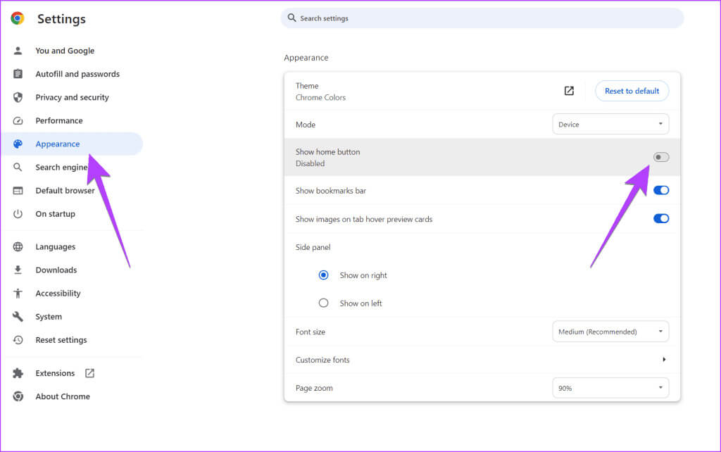 Chrome-Enable-Home-button-1024x642-1 10 نصائح لتخصيص صفحة Chrome الرئيسية أو صفحة علامة تبويب جديدة