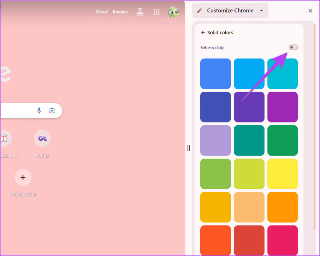 Chrome-New-tab-page-Color-background-1024x821-1 10 نصائح لتخصيص صفحة Chrome الرئيسية أو صفحة علامة تبويب جديدة