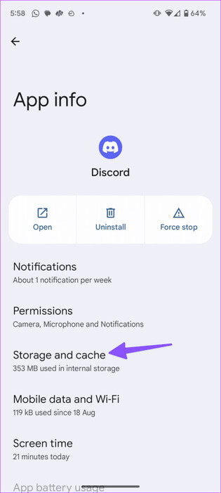 Clear-Discord-Cache-1-461x1024-1 أفضل 9 إصلاحات لعدم عمل Bluetooth مع Discord على Android وiPhone