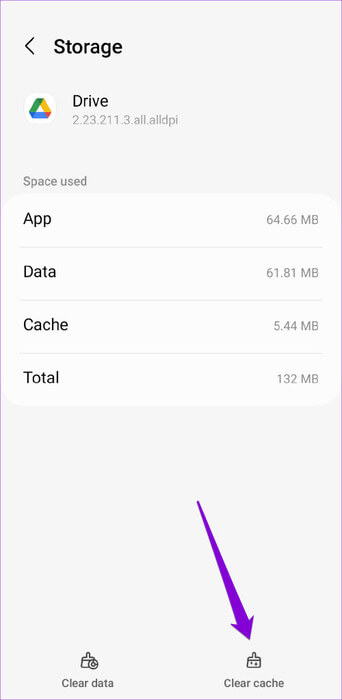 Clear-Google-Drive-Cache-on-Android-500x1024-1 أفضل 9 إصلاحات لخطأ عدم وجود اتصال في Google Drive على Android وiPhone
