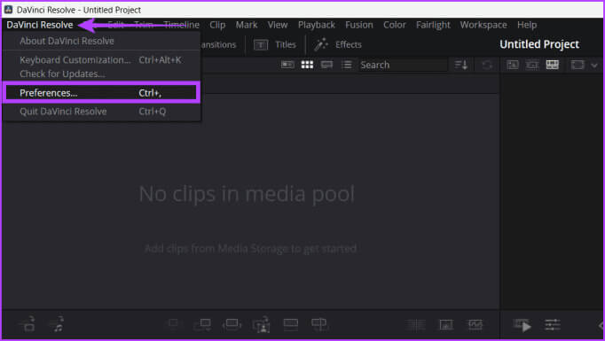Click-DaVinci-Resolve-and-choose-Preferences-682x385-1 كيفية إصلاح DaVinci Resolve "وضع معالجة GPU غير المدعوم" على Windows في عام 2023