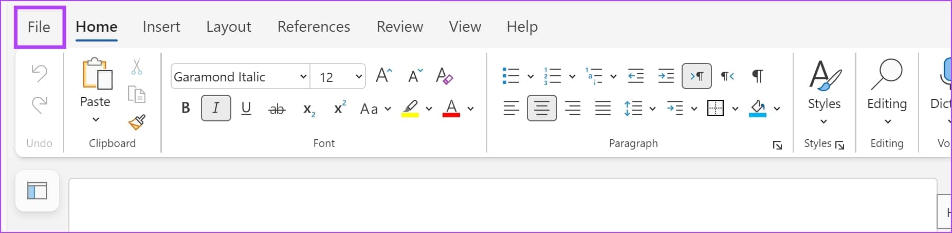 Click-on-File-in-Office-Online كيفية حفظ مستند Word كملف PDF على Windows وMac