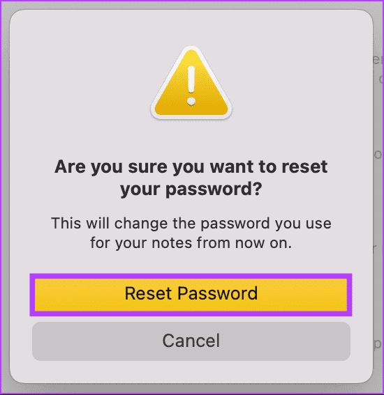 Click-on-Reset-Password كيفية فتح Notes عند نسيان كلمة المرور على أجهزة Mac وiPhone