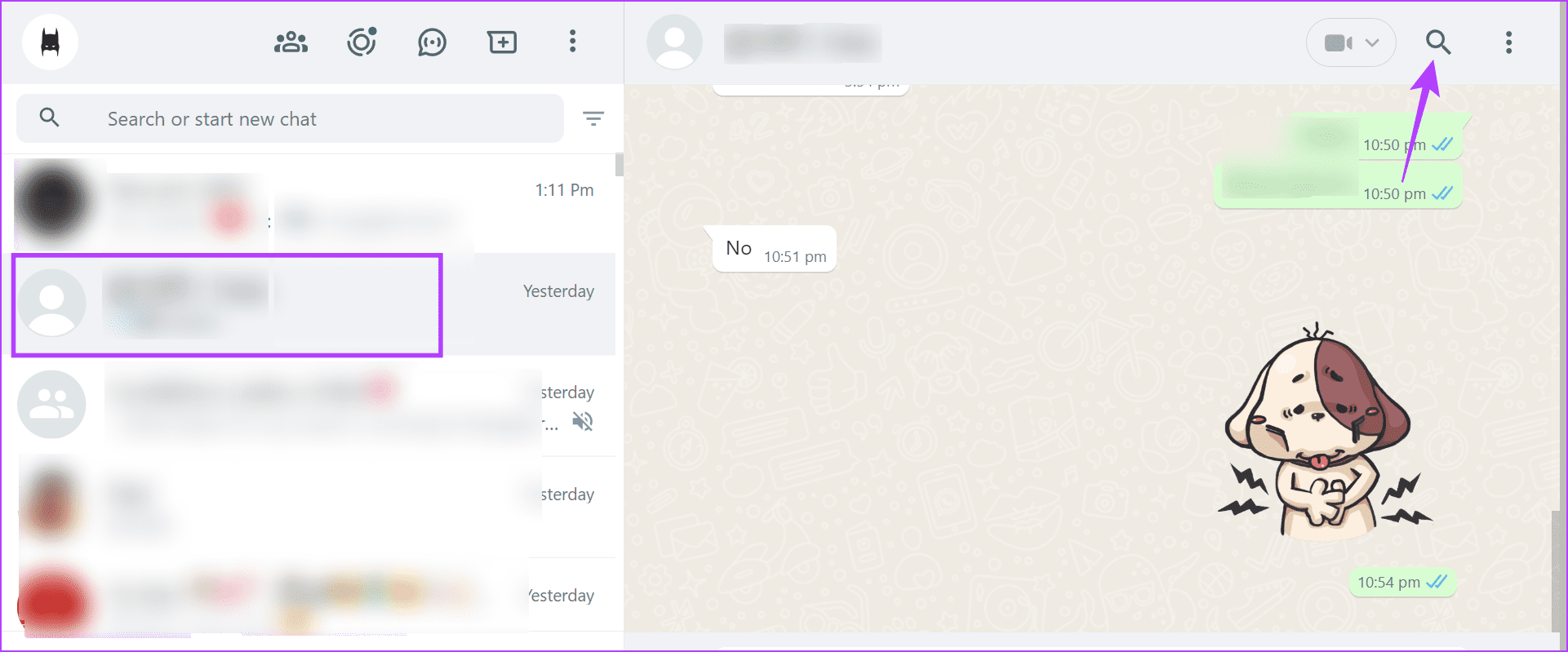 Click-on-Search-icon كيفية البحث عن الرسائل على WhatsApp