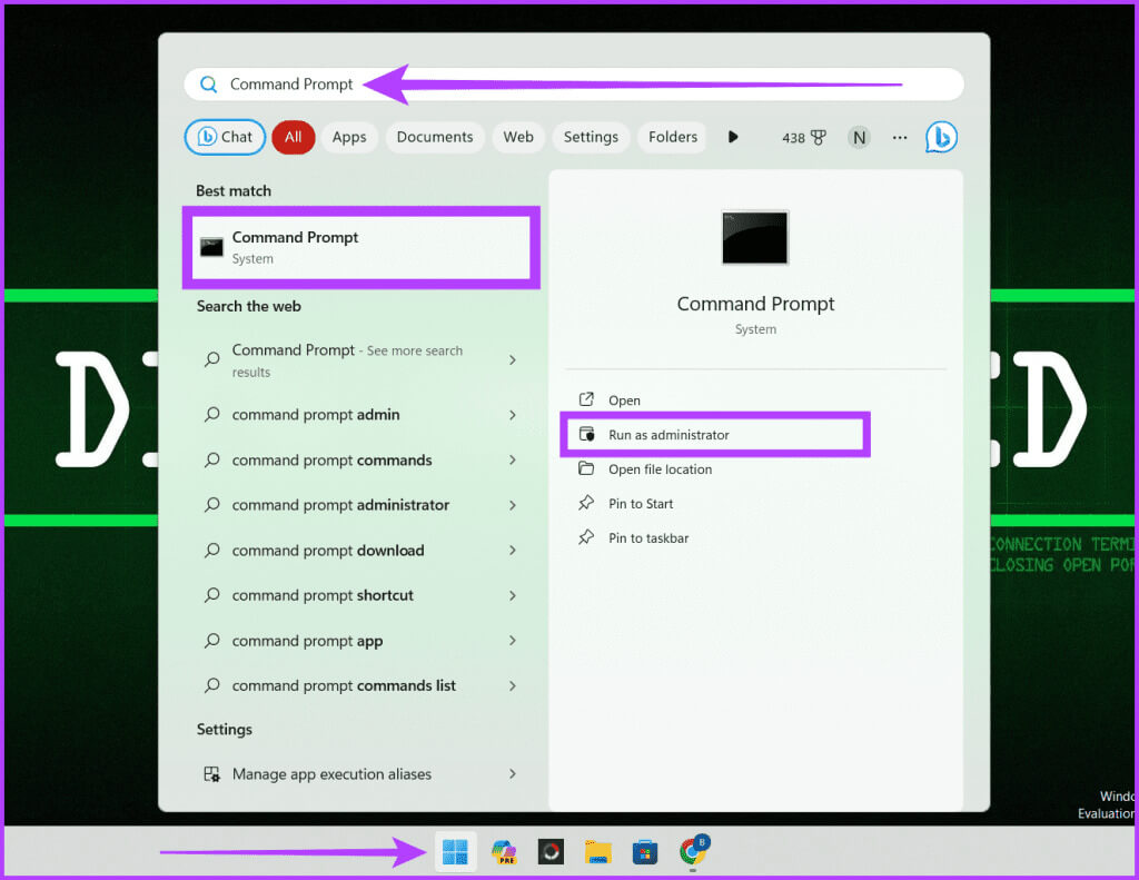 Click-the-Windows-icon-enter-Command-Prompt-and-press-Run-as-administrator-1-1024x791-2 8 طرق لإصلاح عدم عمل ملف المضيفين على Windows