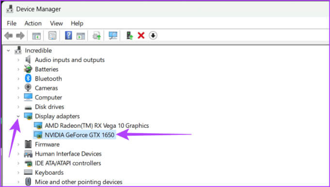 Click-the-downward-arrow-next-to-Display-adapters-and-open-NVIDIA-driver-by-double-clicking-on-it-681x385-1 كيفية إصلاح DaVinci Resolve "وضع معالجة GPU غير المدعوم" على Windows في عام 2023