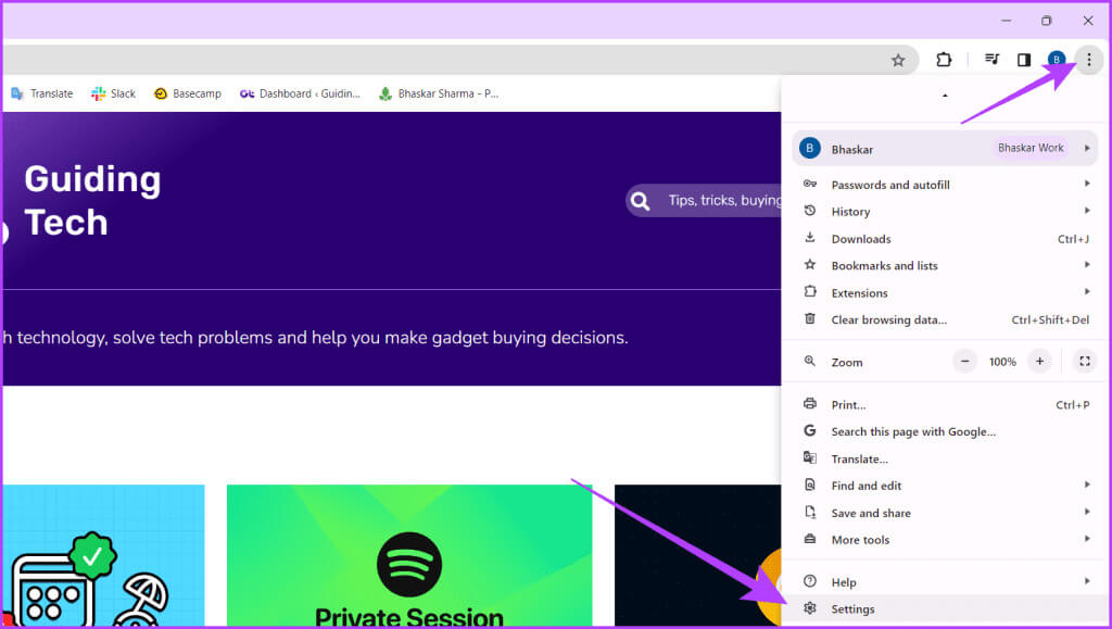 Click-the-three-dot-icon-and-choose-Settings-1024x579-1 8 طرق لإصلاح عدم عمل ملف المضيفين على Windows