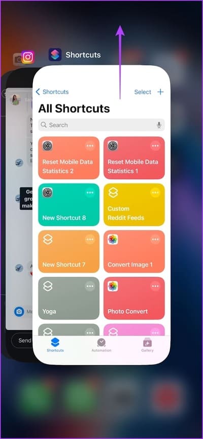 Close-Shortcuts-App 7 طرق لإصلاح تعطل تطبيق Shortcuts على iPhone
