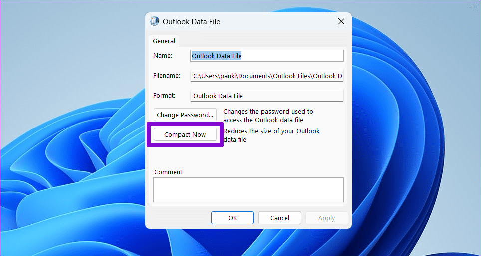 Compact-Outlook-Data-File ماذا تفعل إذا كان صندوق بريدك Outlook ممتلئًا